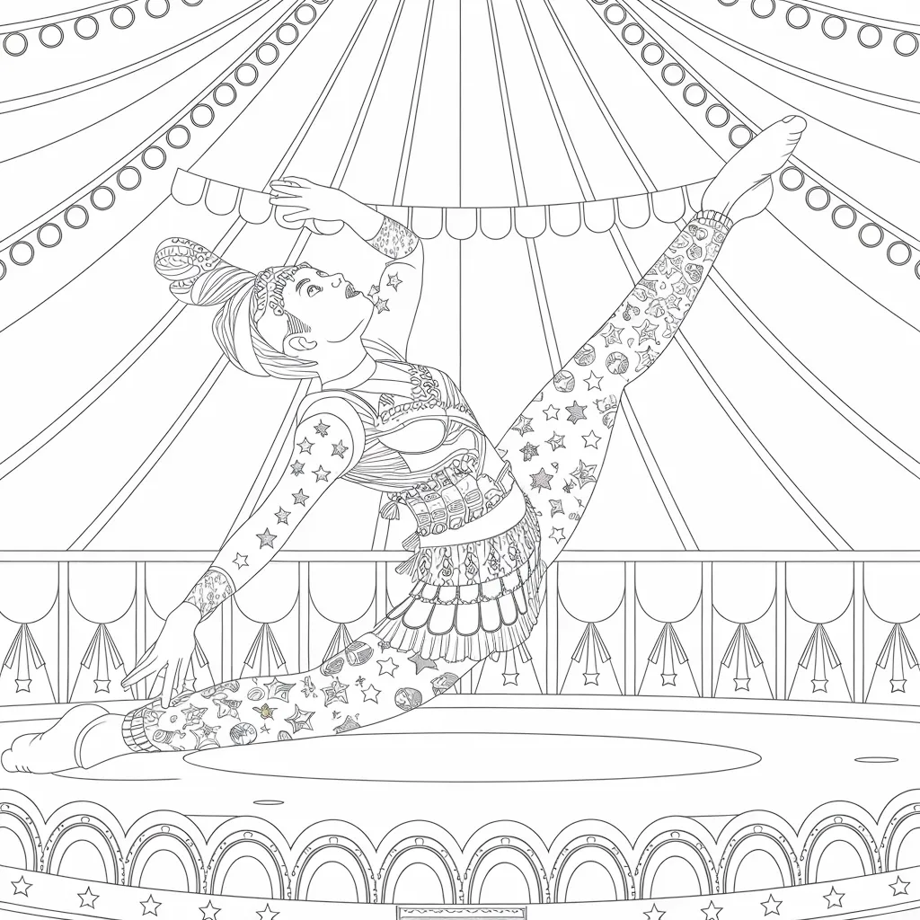 A_Circus_Acrobat_Doing_a_Split