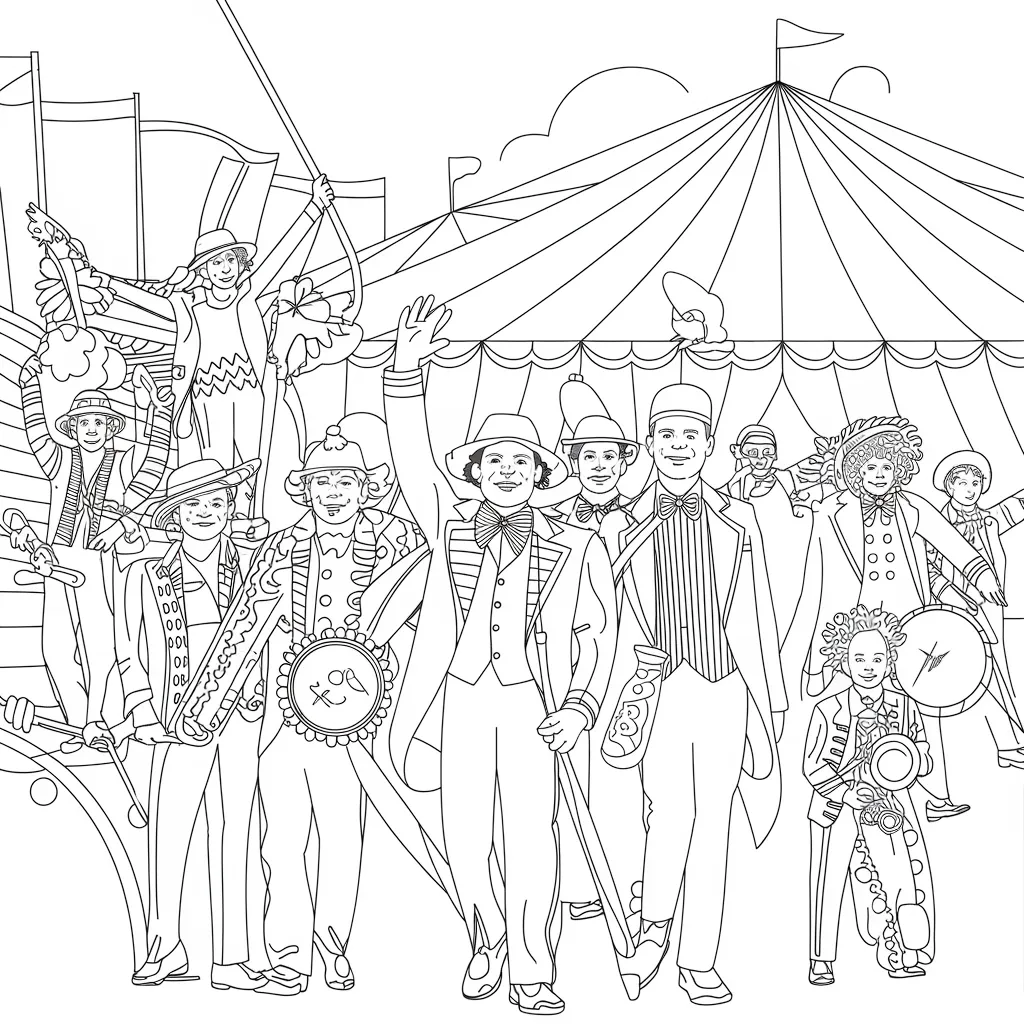 A_Circus_Parade_with_Performers