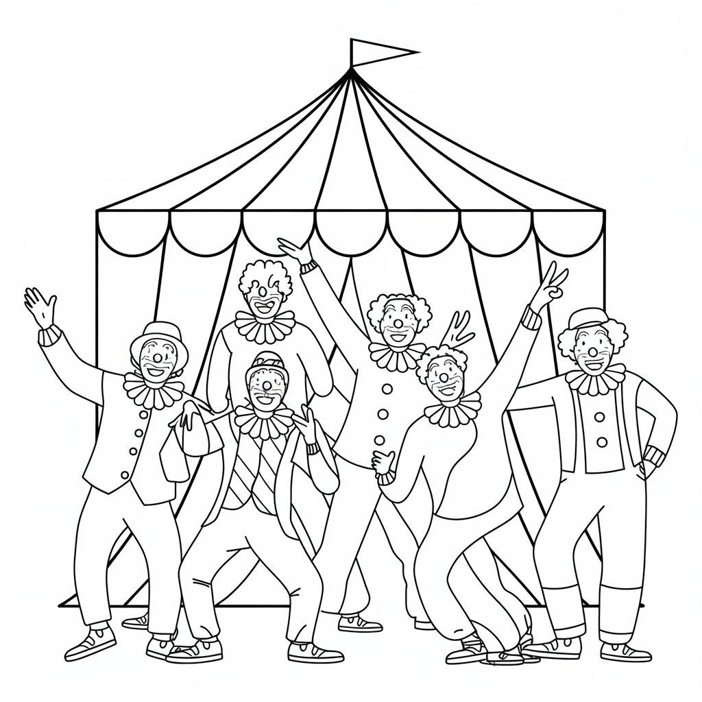 A_Group_of_Clowns_Performing_a_Skit