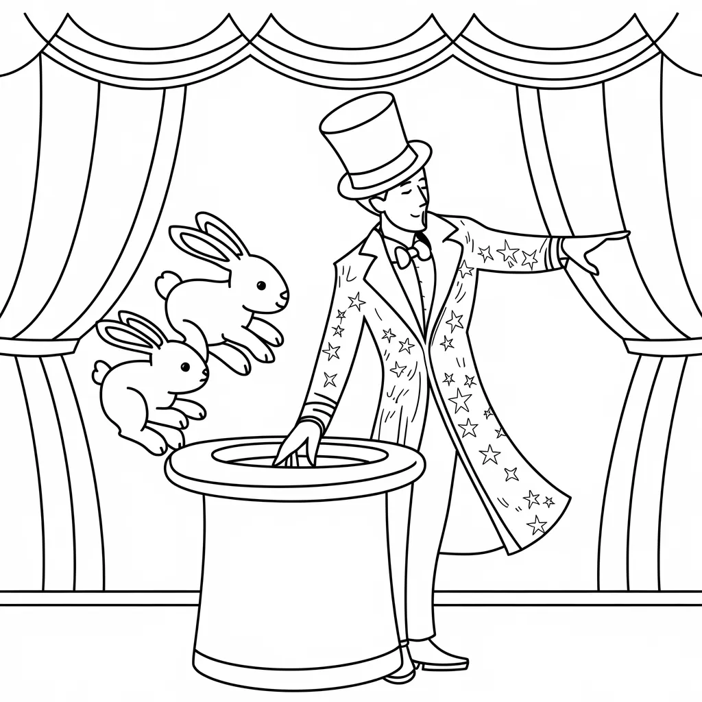 A_Magician_Pulling_Rabbits_from_a_Hat