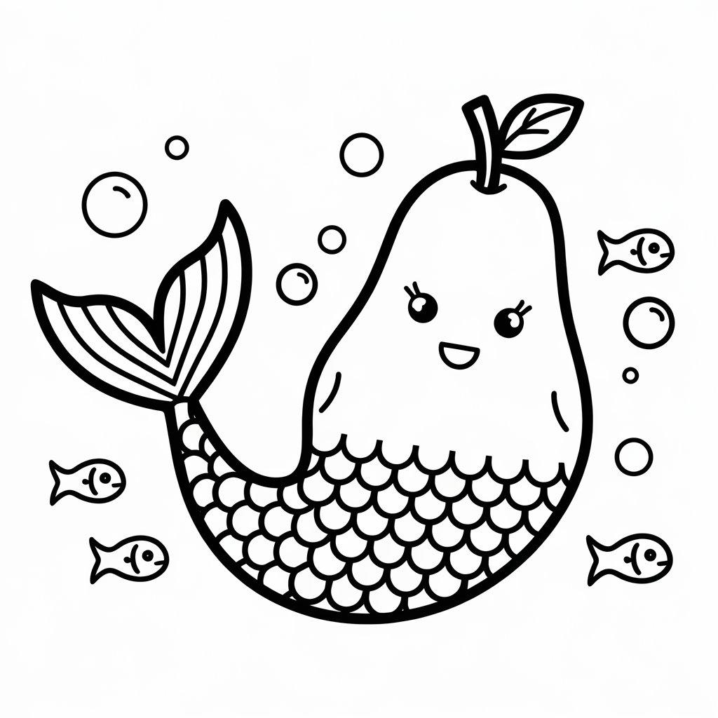 A_Mermaid_Pear_Swimming_in_the_Ocean