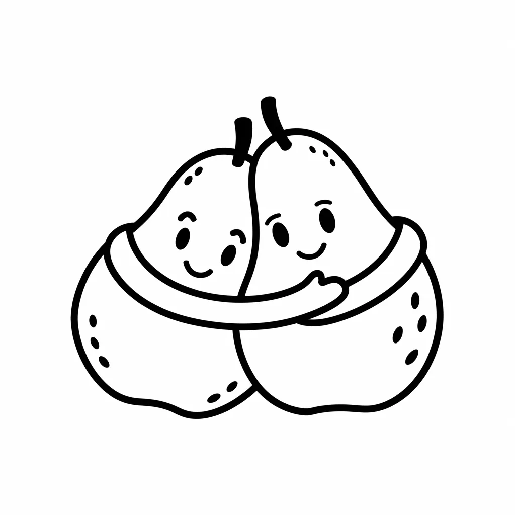 A_Pair_of_Pears_Hugging_Each_Other