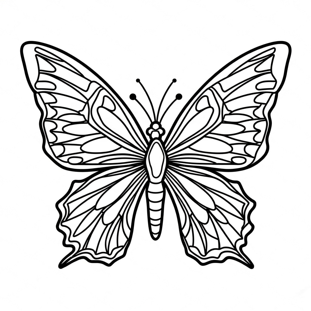 Abstract Butterfly with Unique Shapes