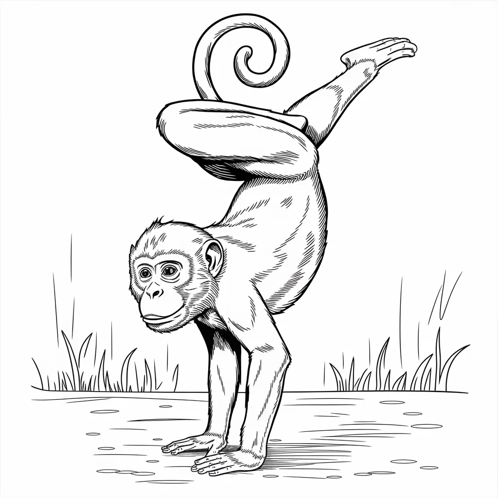 Acrobatic_Monkey_Doing_a_Handstand