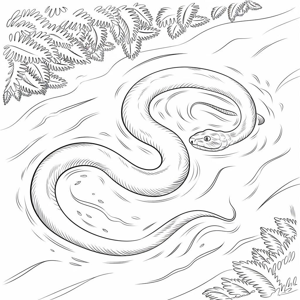 Anaconda_Swimming_In_A_River