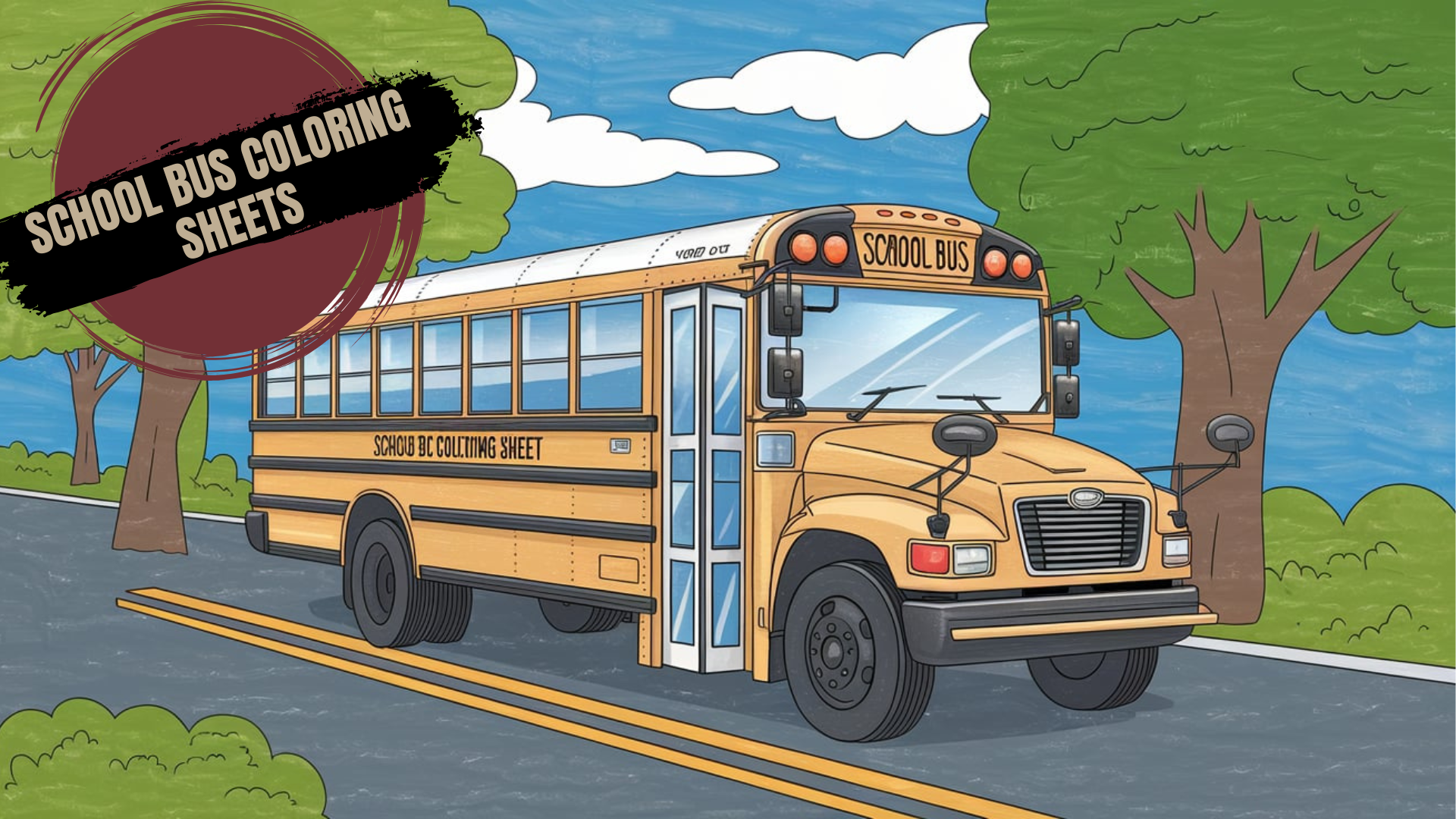 Best School Bus Coloring Sheets for kids