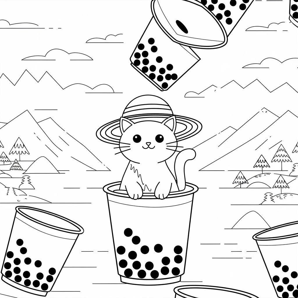 Boba_Cat_in_A_Boba_Cup_with_Tapioca_Pearls_as_The_Base