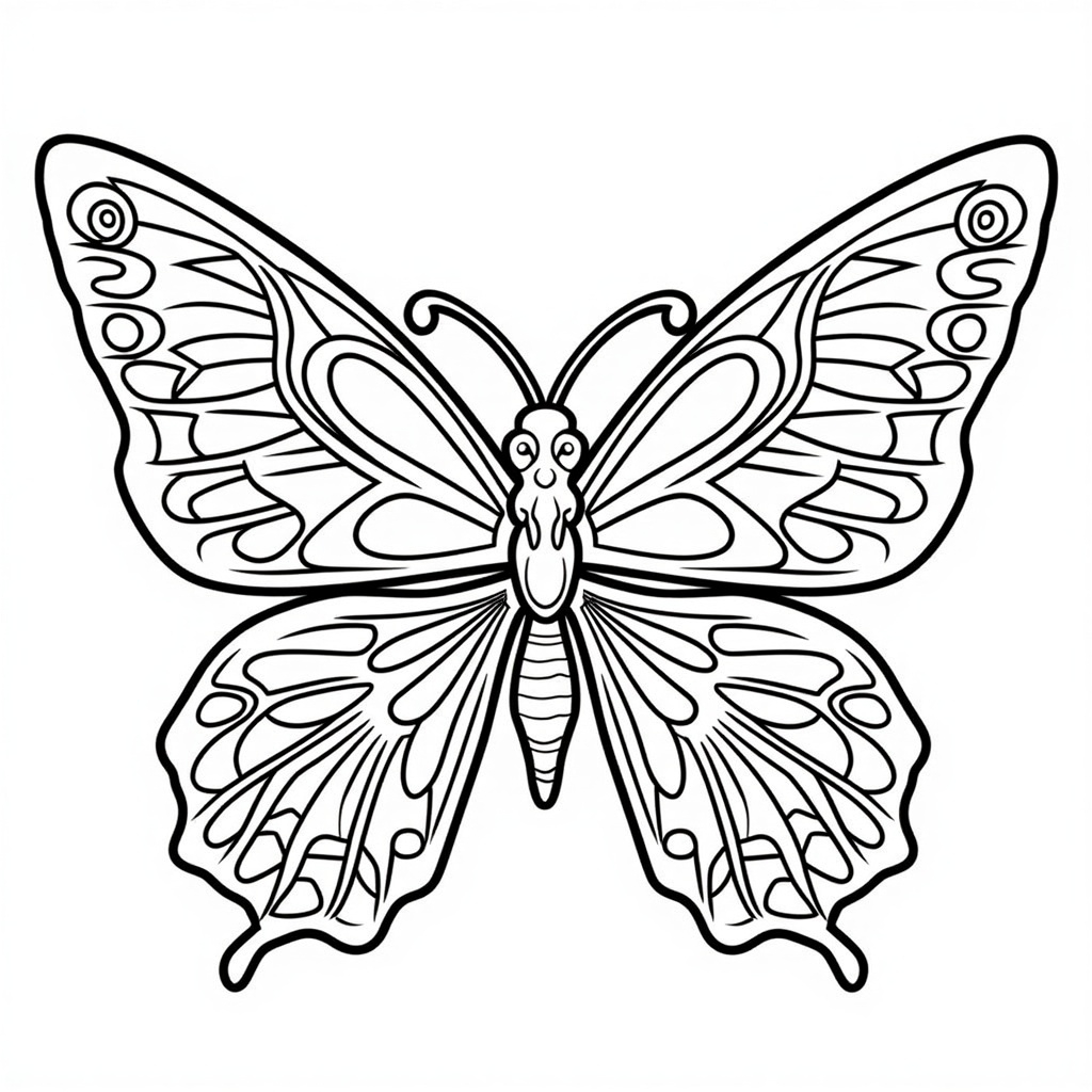Butterfly with Day of Dead Designs