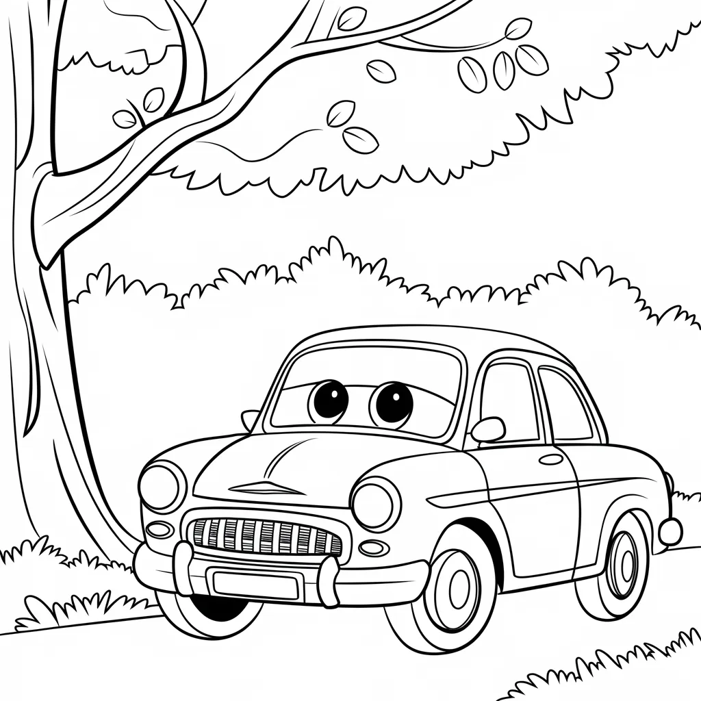 Car_Parked_Near_a_Tree