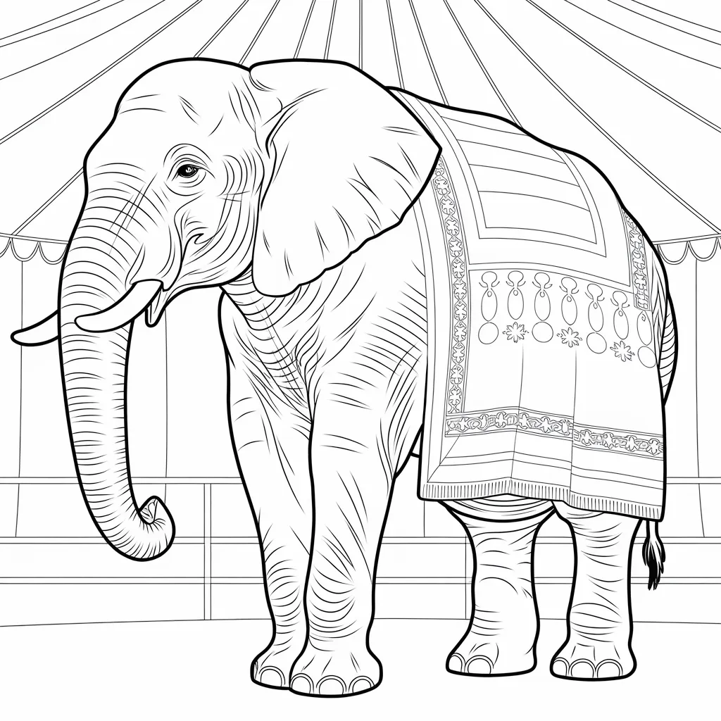 Circus_Elephant_with_a_Colorful_Blanket