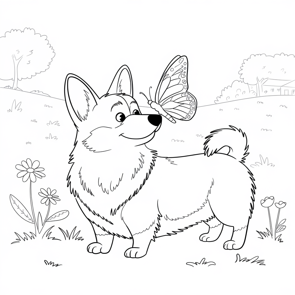Corgi_and_Butterfly