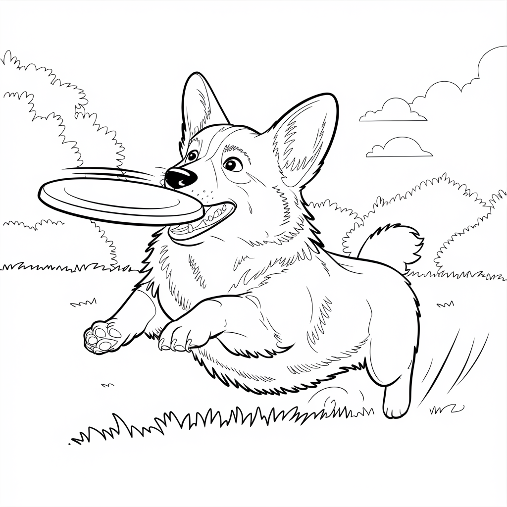 Corgi_with_Frisbee