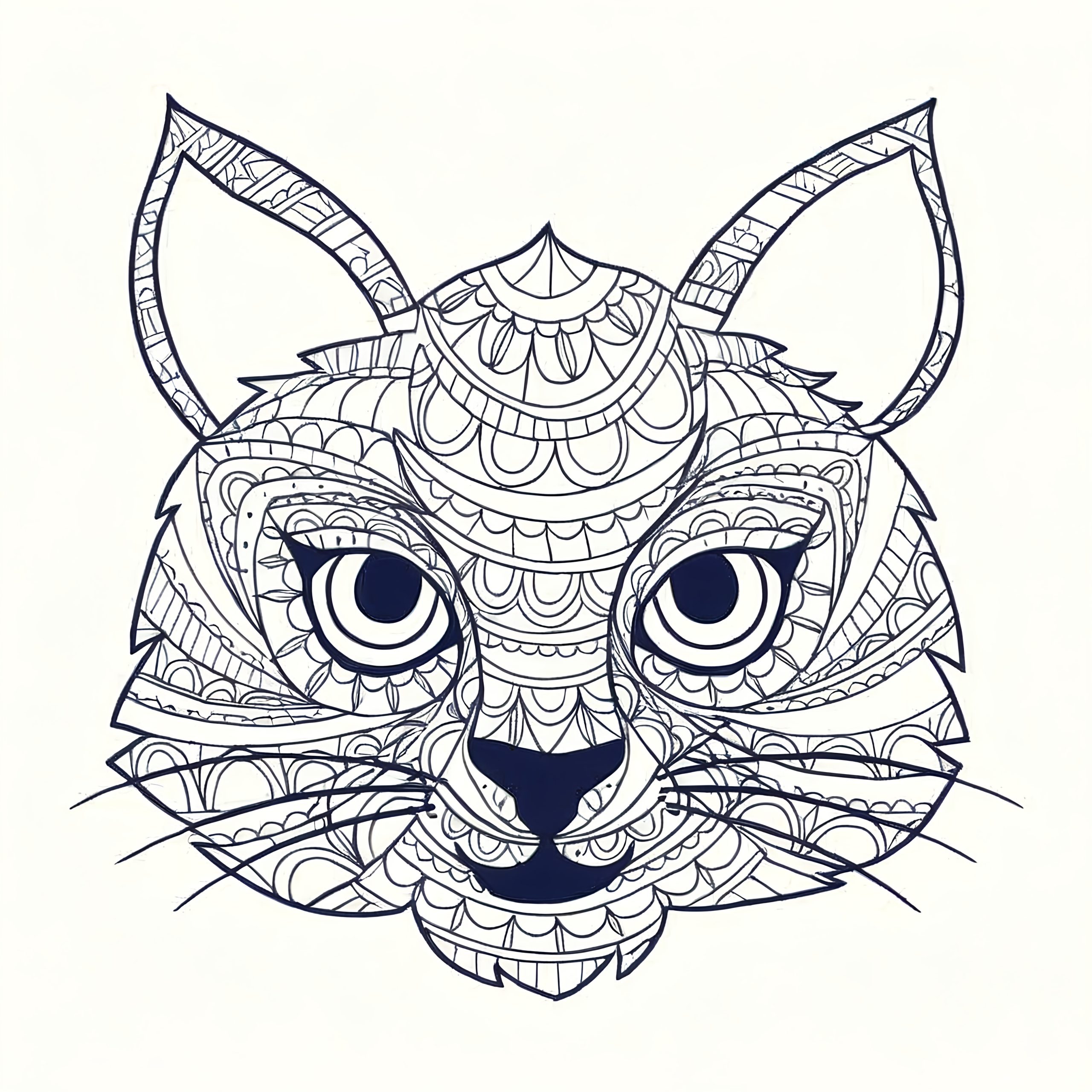 Cute Animal Faces Mandala