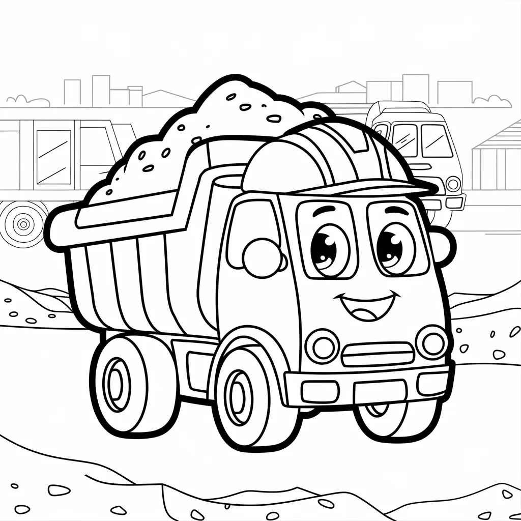 Dump_Truck_with_Colorful_Sand