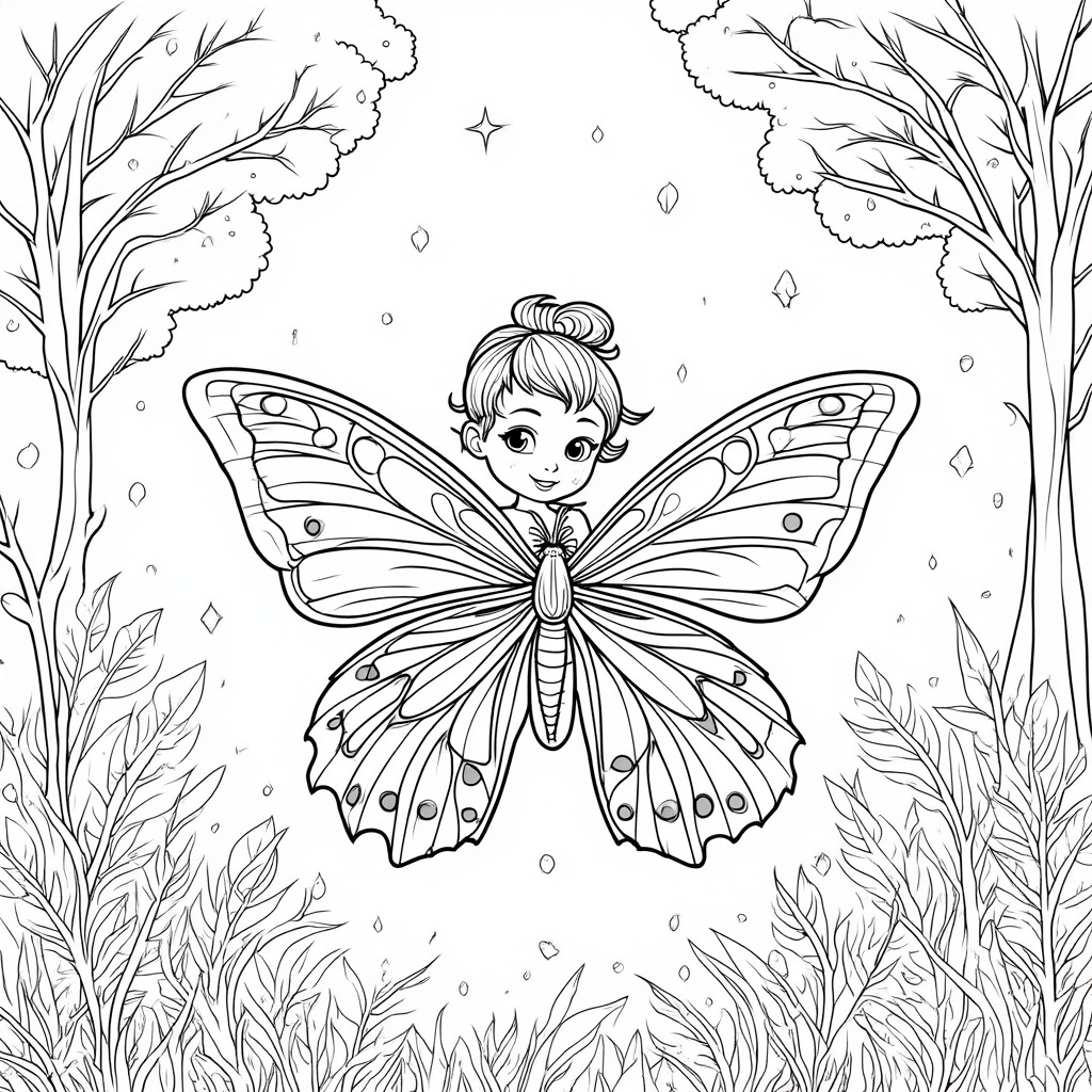 Fairy Riding a Butterfly