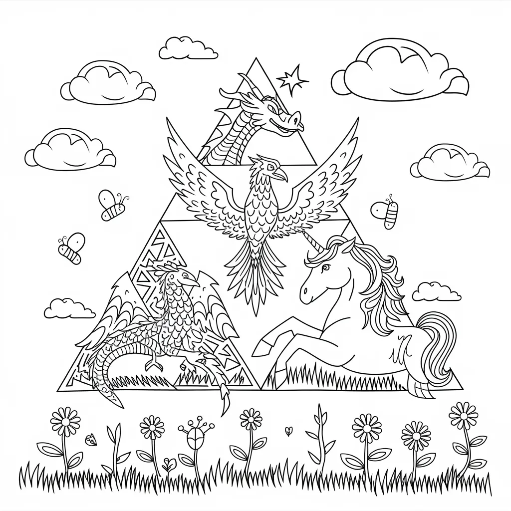 Fantasy-Themed_Triangle_Coloring_Page