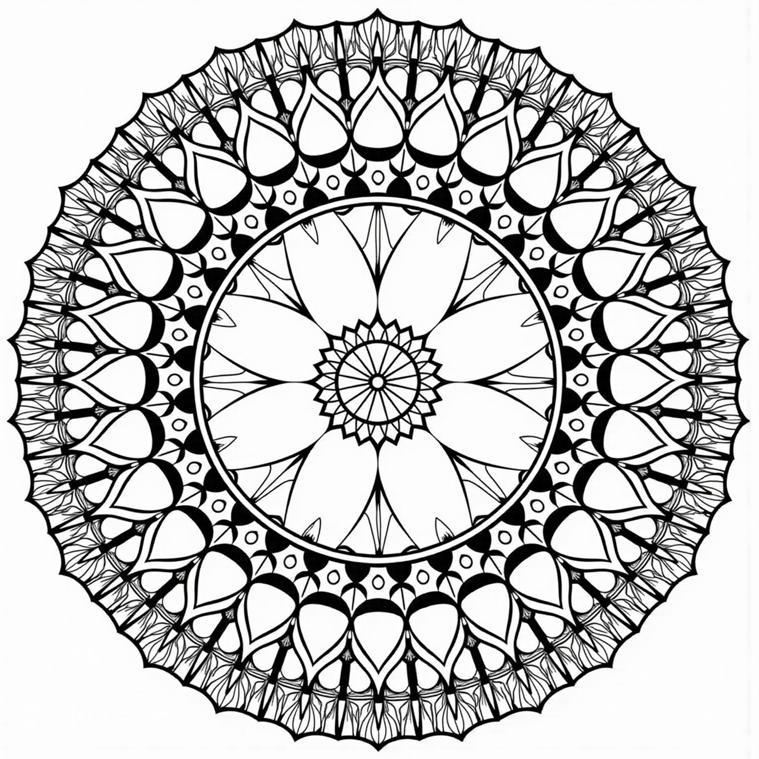 Floral Petals Mandala