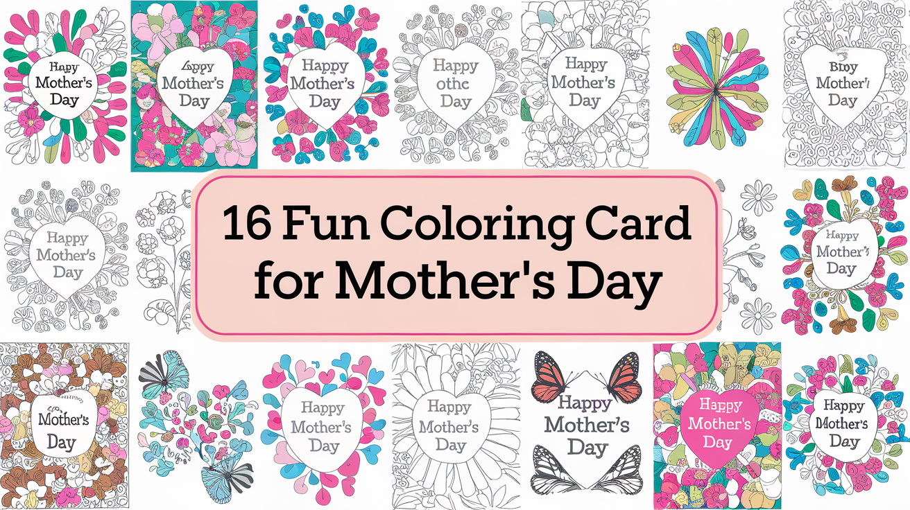 Fun Coloring Card Themes for Mother's Day