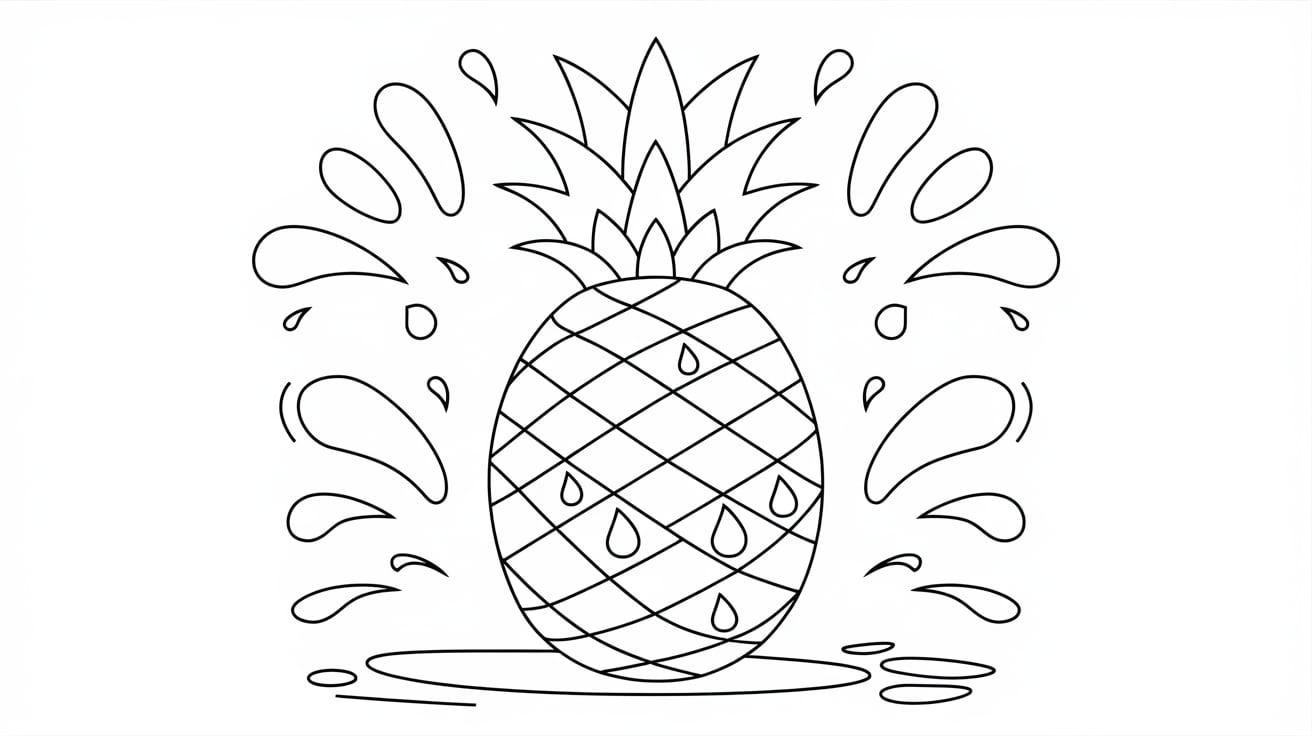 Juicy_Pineapple_Coloring_Sheet