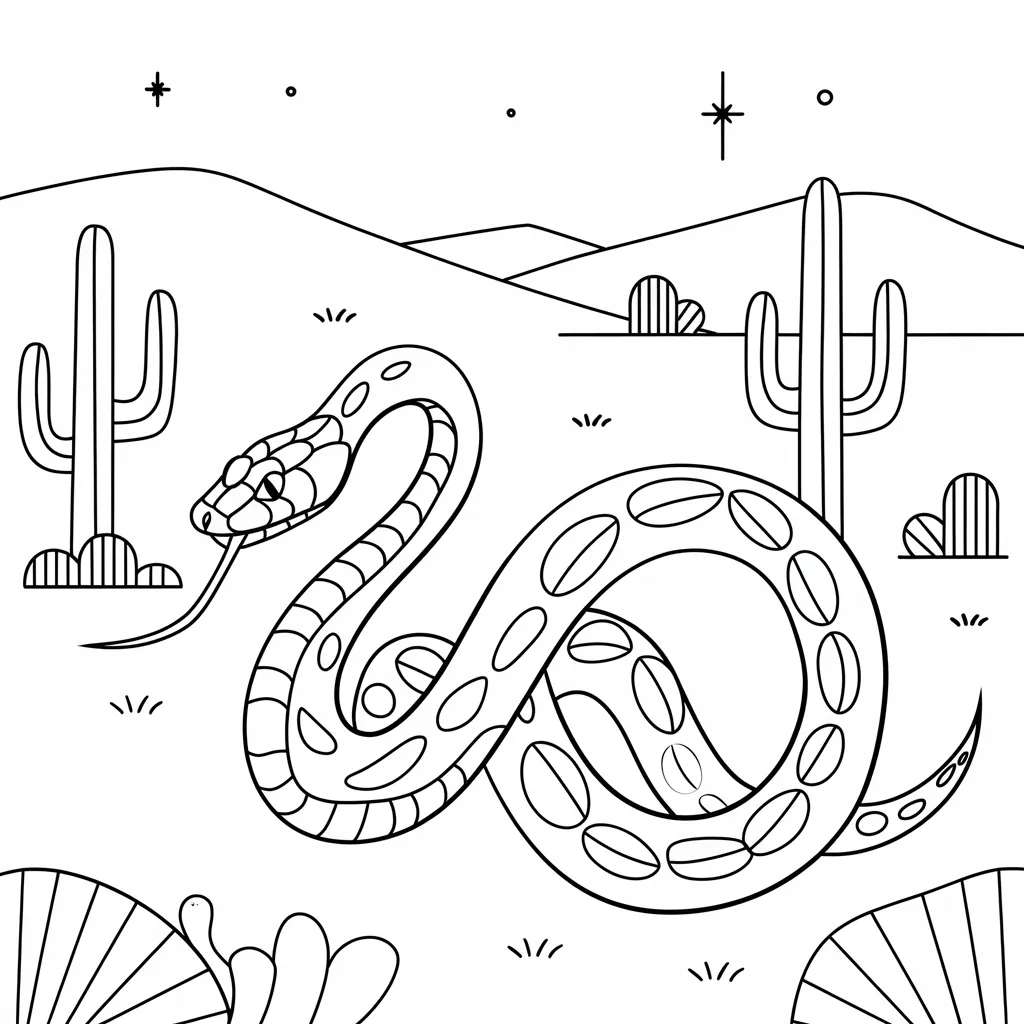 King_Snake_In_a_Desert_Landscape