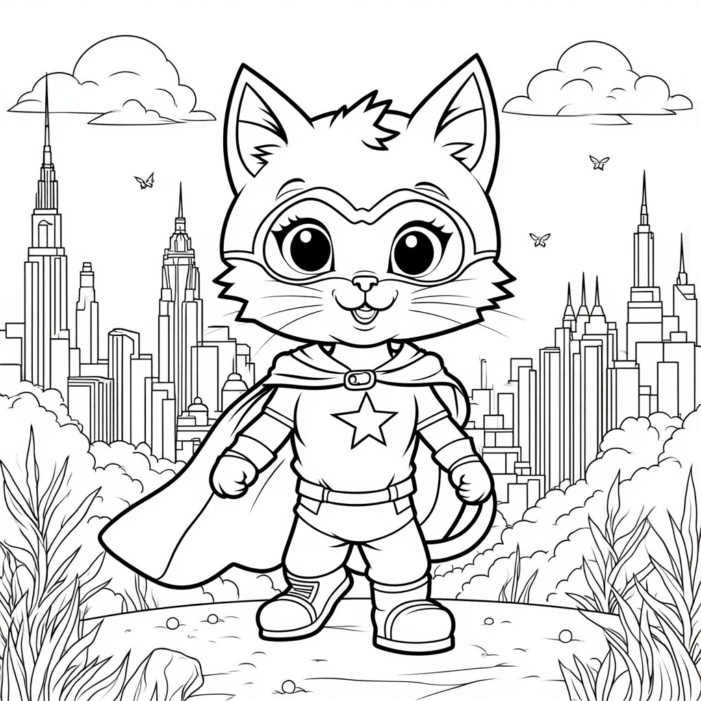 Kitten Dressed as a Superhero