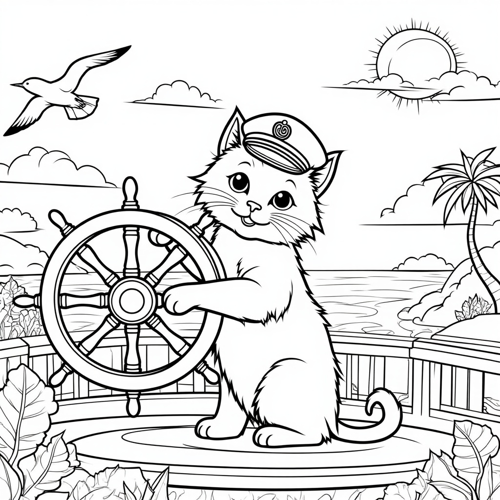 Kitten on a Pirate Ship Adventure