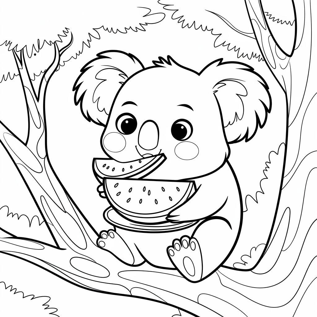 Koala_Eating_a_Watermelon