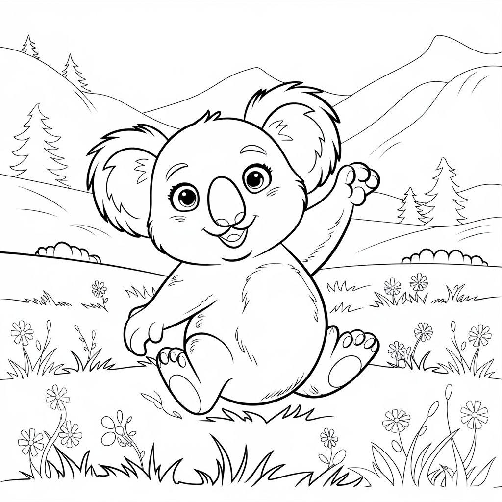 Koala_Playing_in_A_Meadow