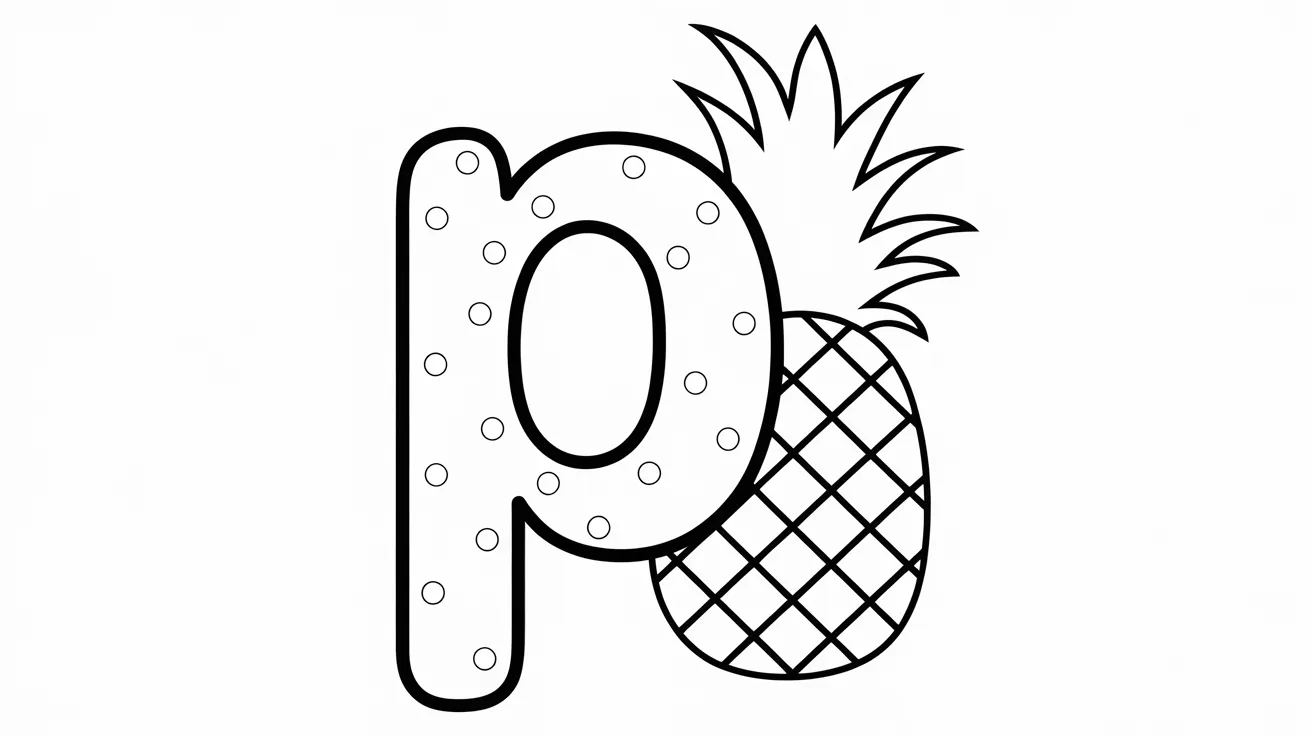 Letter_P_Pineapple_Worksheet