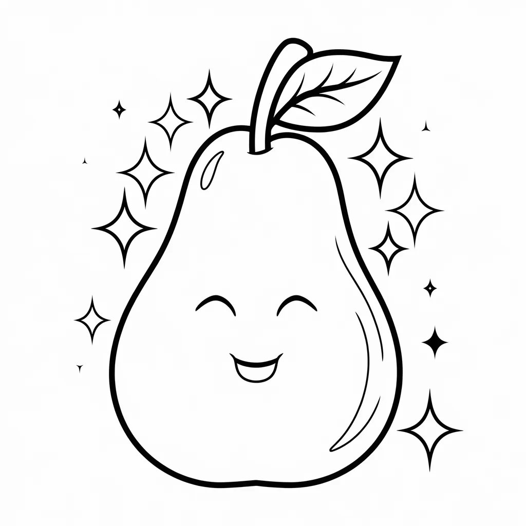 Magical_Pear_with_Stars_and_Sparkles_Around