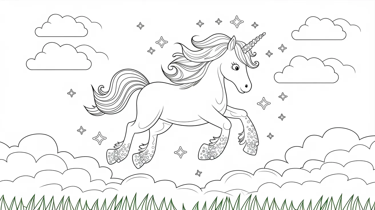 Magical_Unicorn_Flying_in_Clouds_Coloring_Page