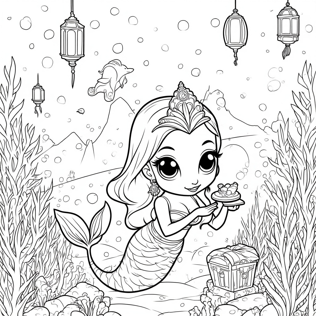 Mermaid Celebrating Underwater Festival