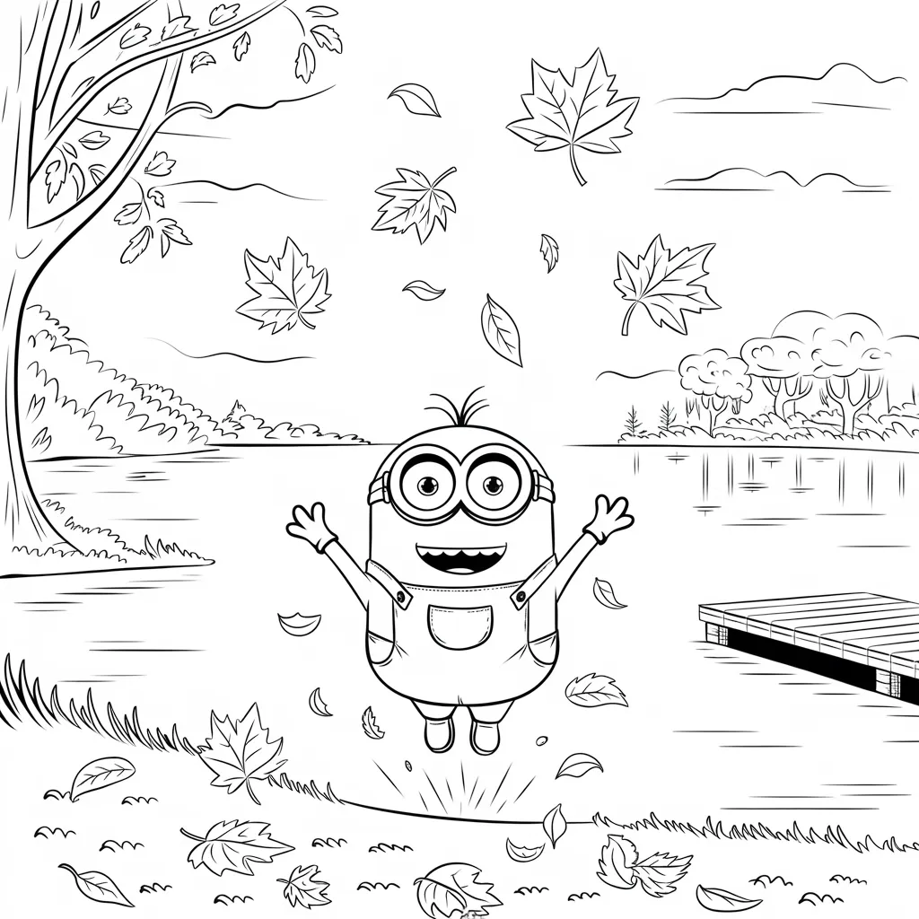 Minion_Jumping_in_Autumn_Leaves