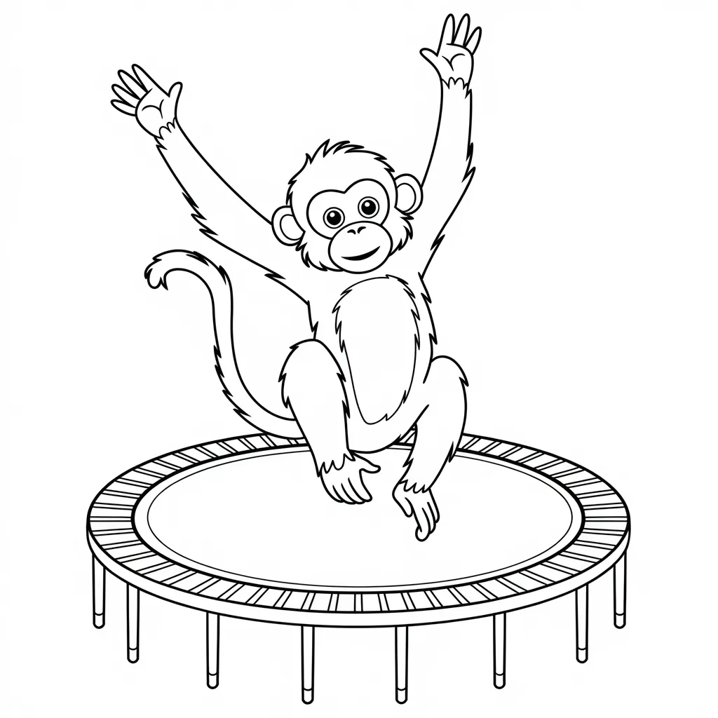 Monkey_Jumping_on_a_Trampoline