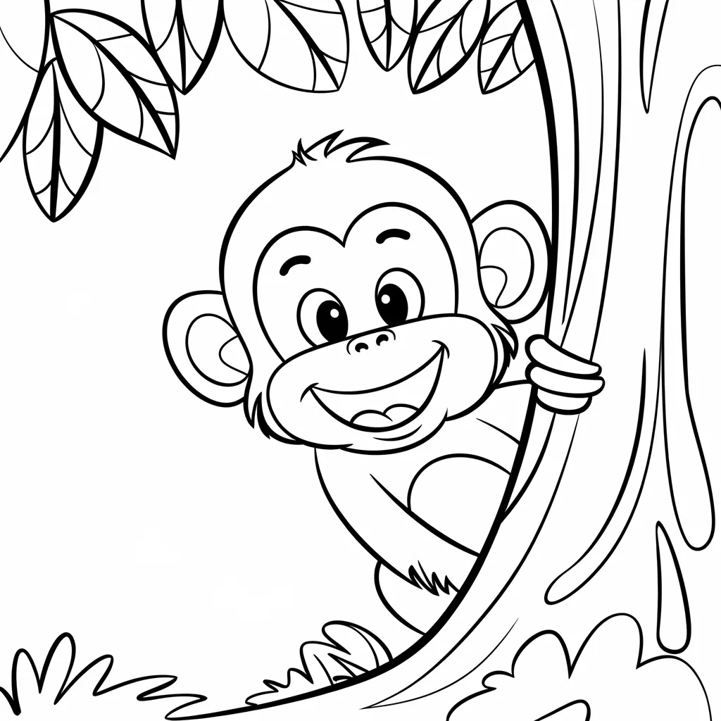 Monkey_Playing_Hide-and-Seek_Behind_a_Tree