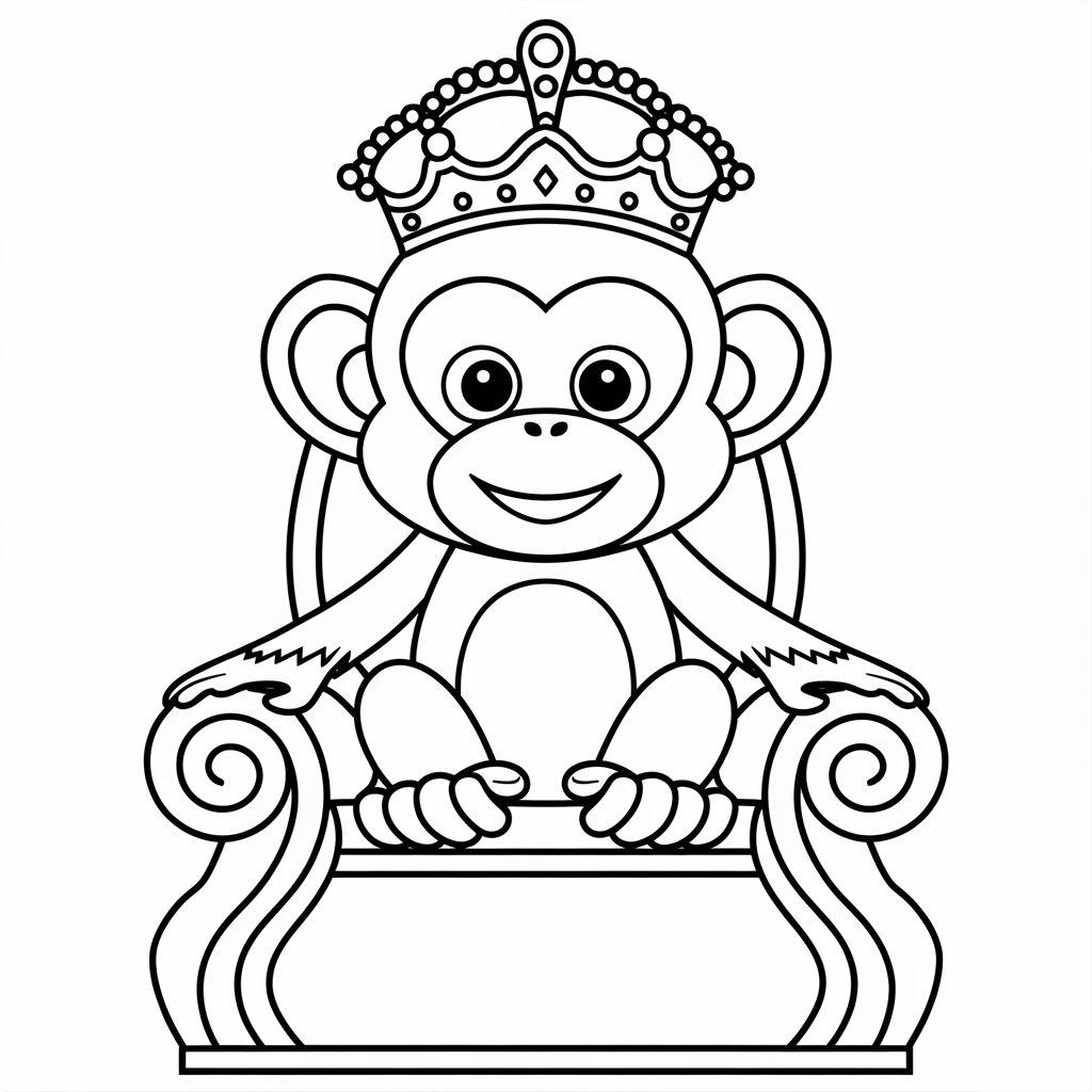 Monkey_Wearing_a_Crown_Sitting_on_a_Throne