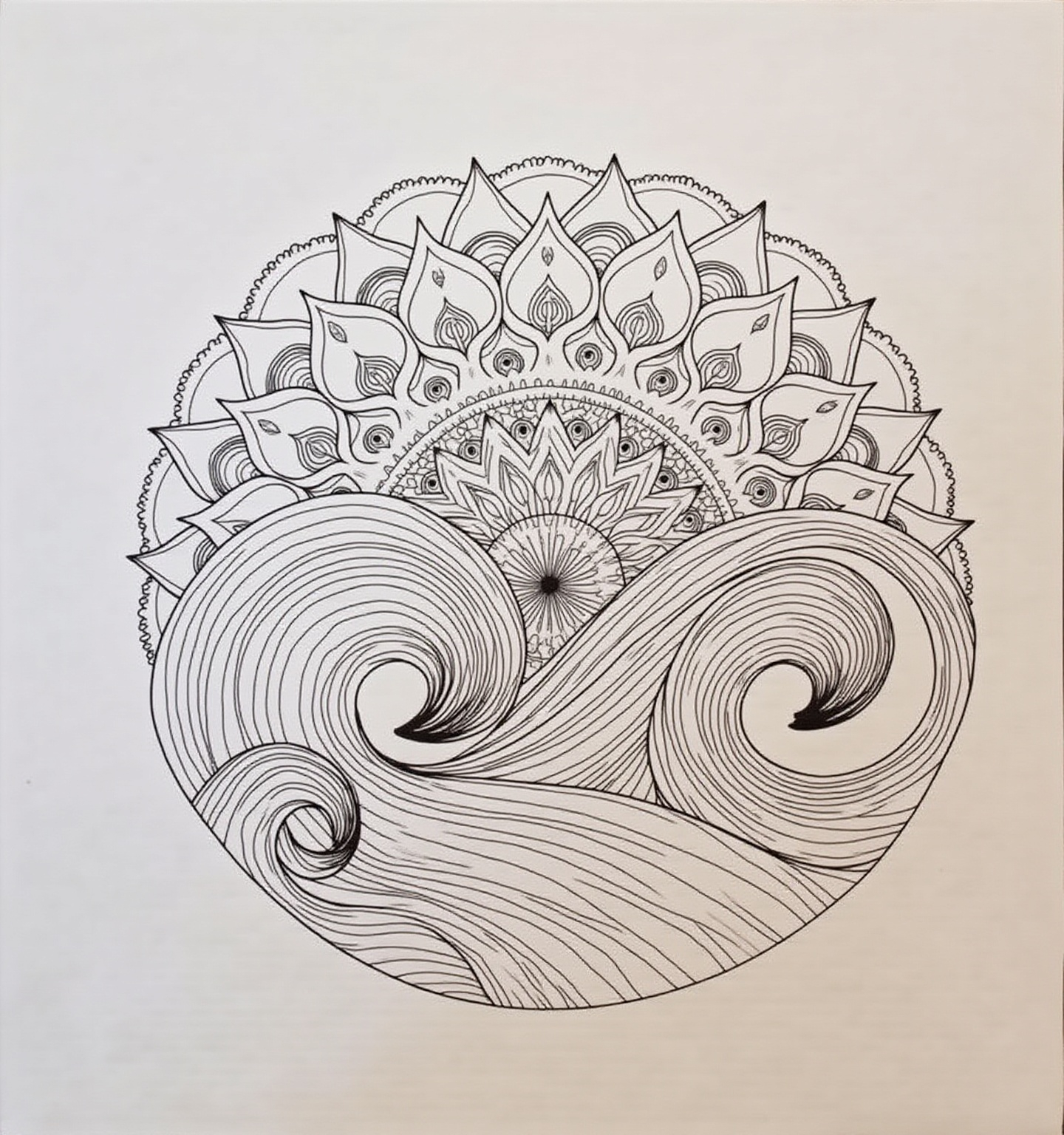 Ocean Wave Mandala