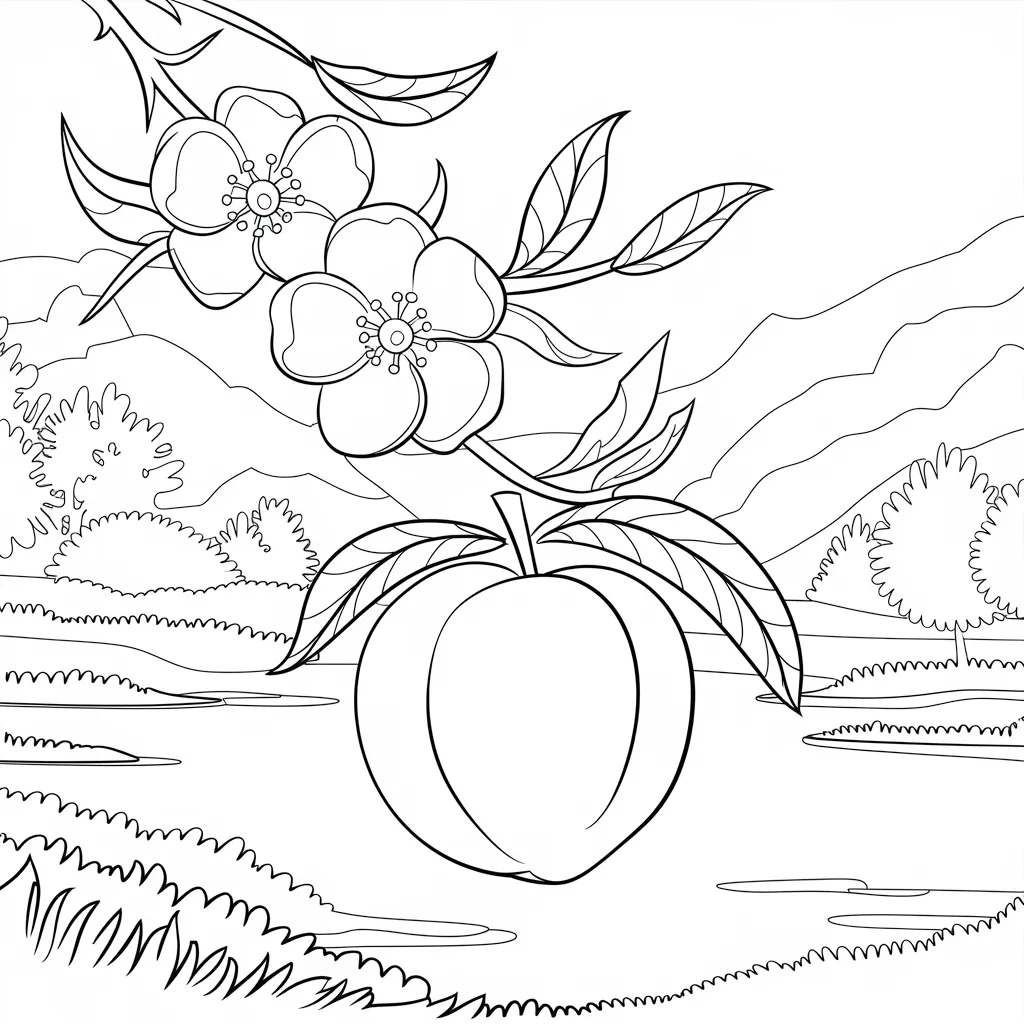 Peach_and_Blossoms