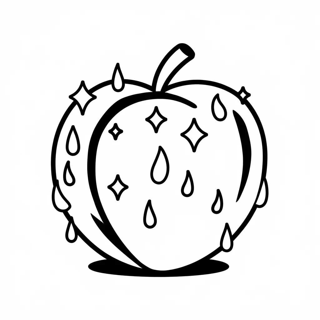 Peach_with_Water_Drops
