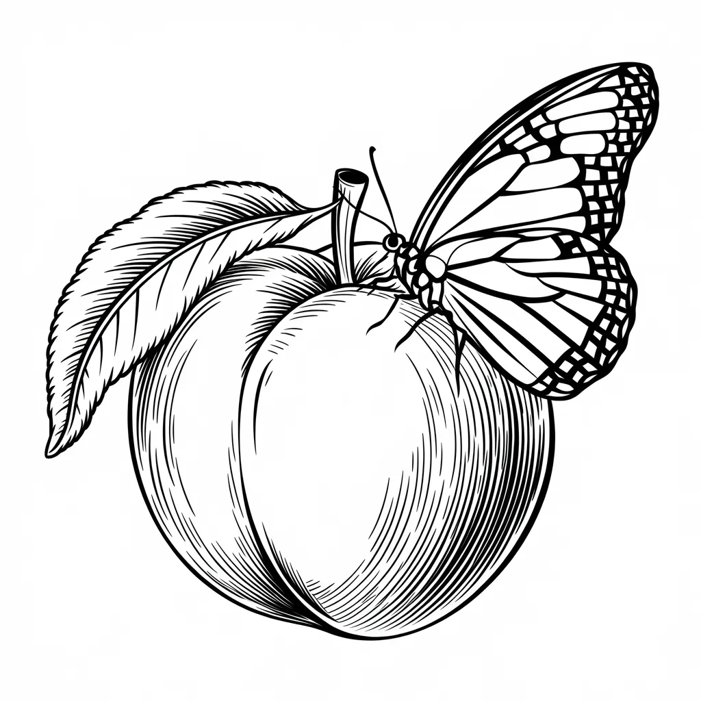 Peach_with_a_Butterfly
