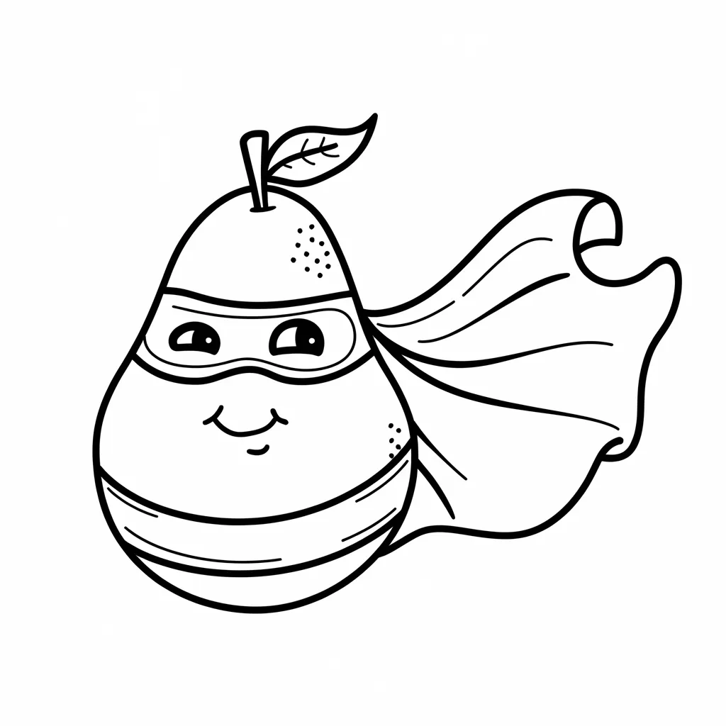 Pear_Dressed_as_a_Superhero_with_a_Cape