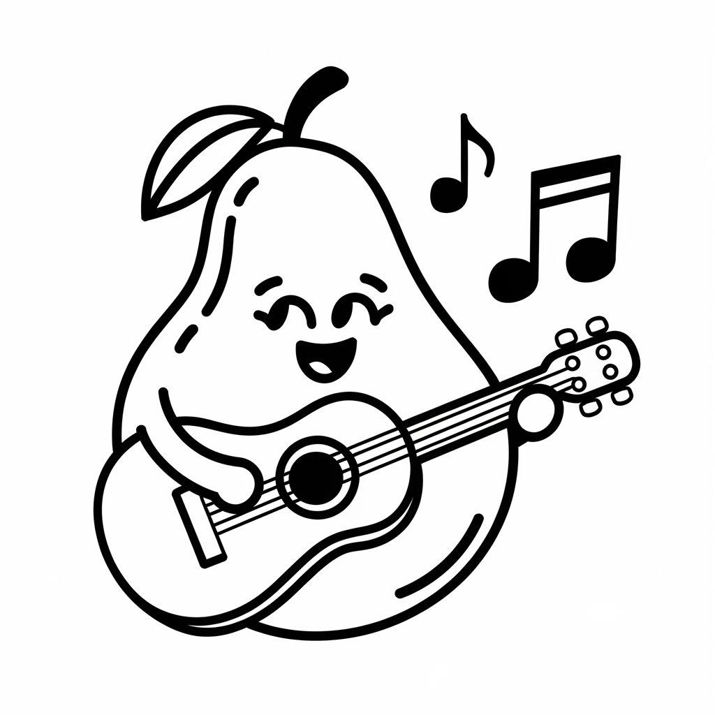 Pear_Playing_a_Tiny_Guitar
