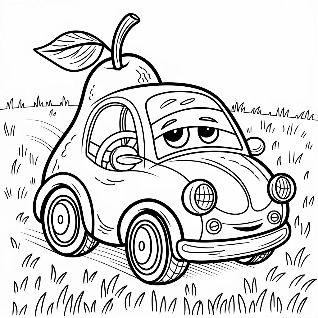 Pear_Turned_into_a_Car_with_Wheels