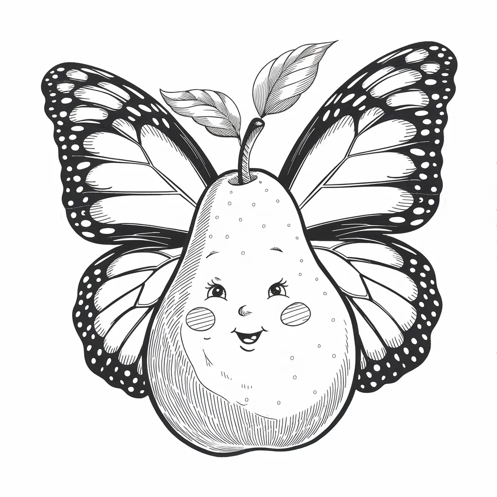 Pear_with_Butterfly_Wings