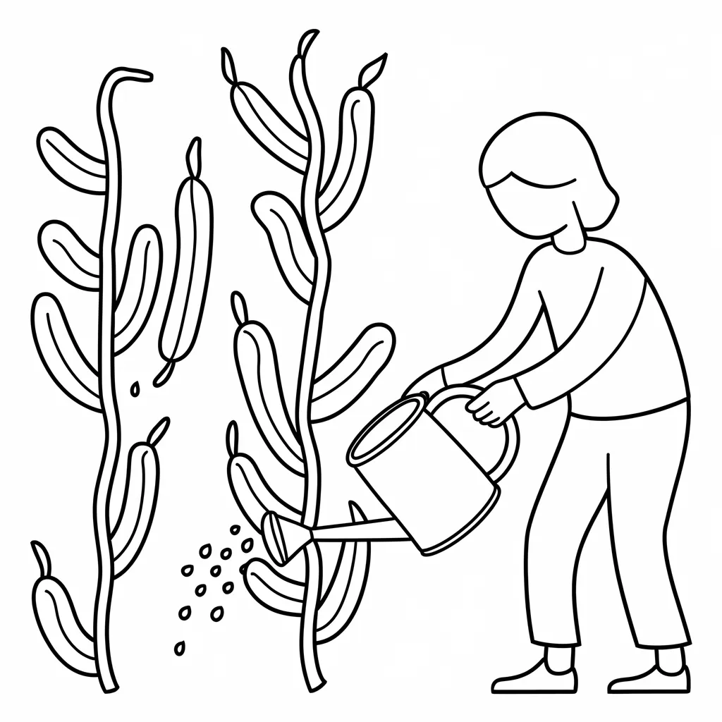 Person_Watering_Green_Beans