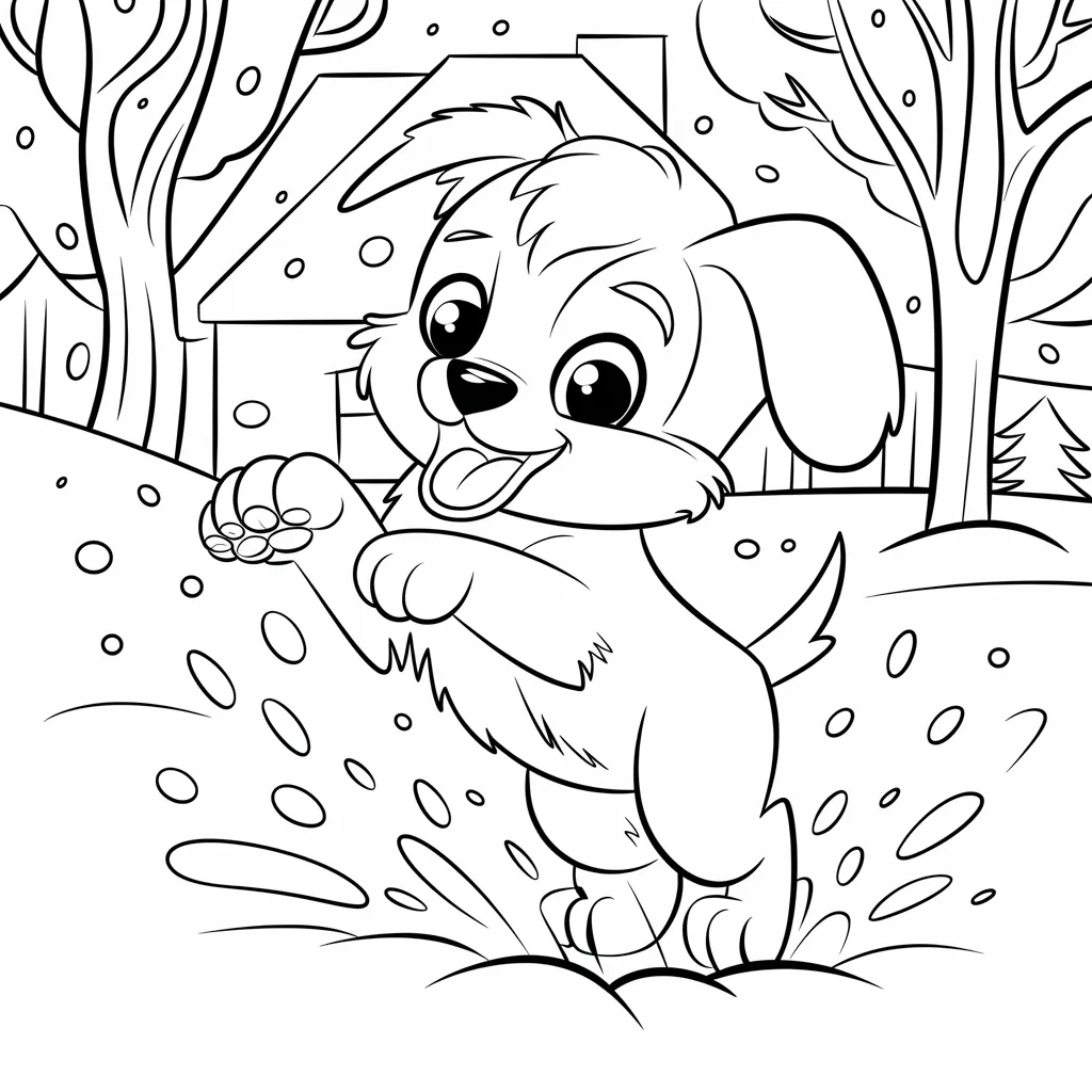 Puppy_Playing_in_the_Snow