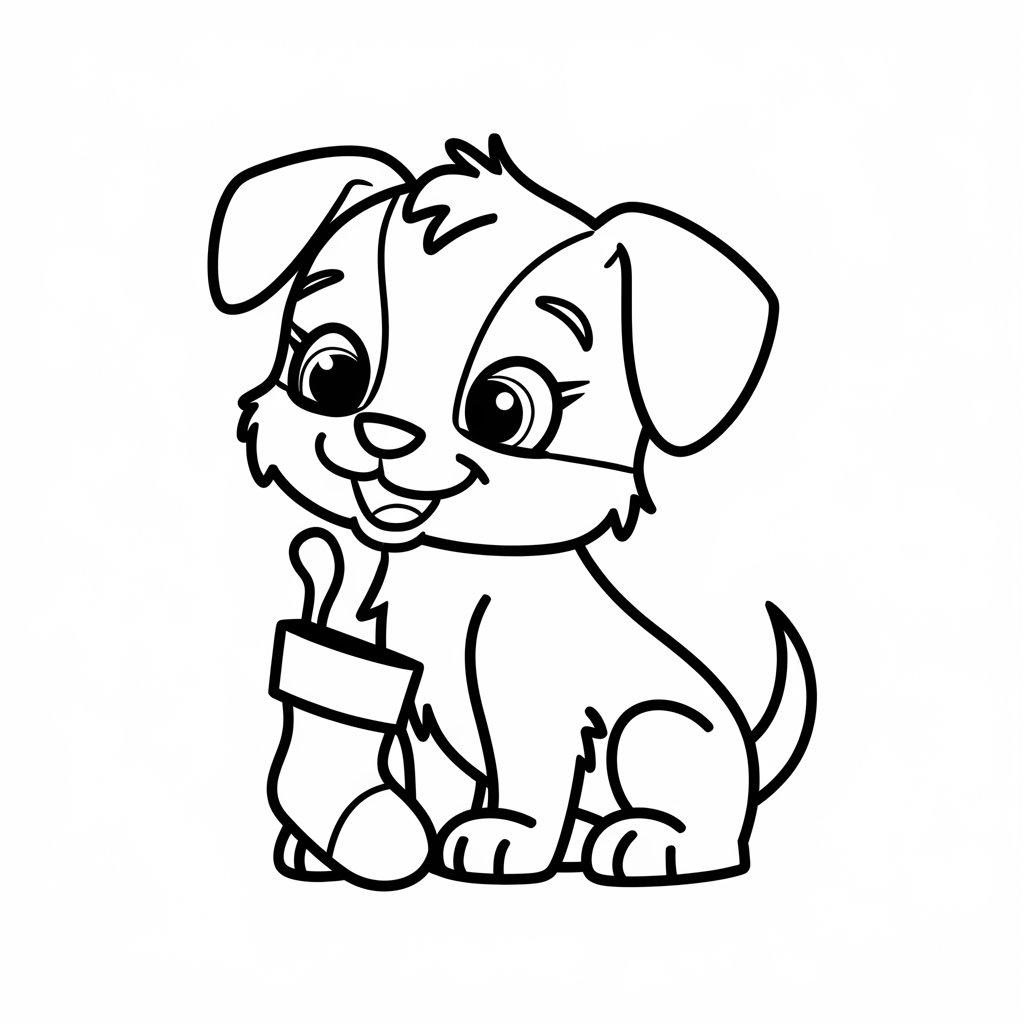 Puppy_with_a_Stocking