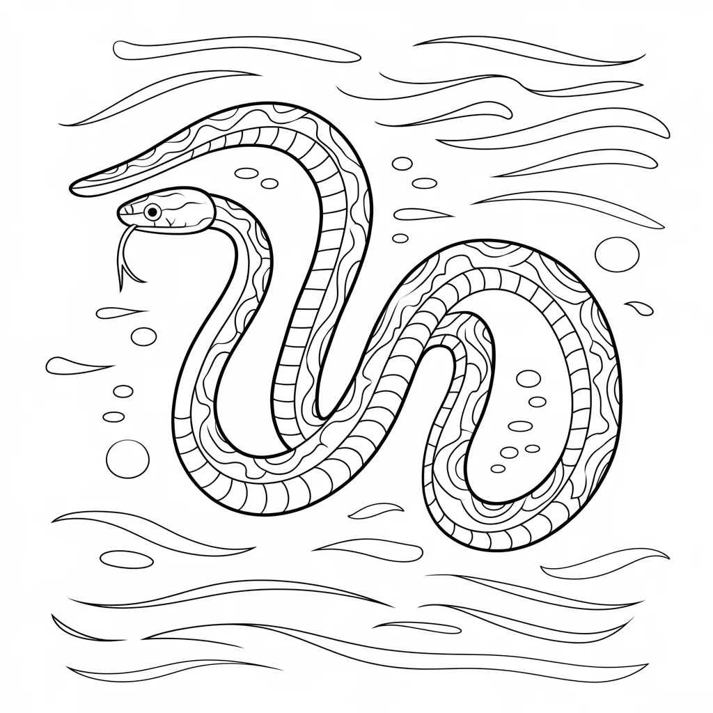 Sea_Snake_Floating_In_The_Ocean