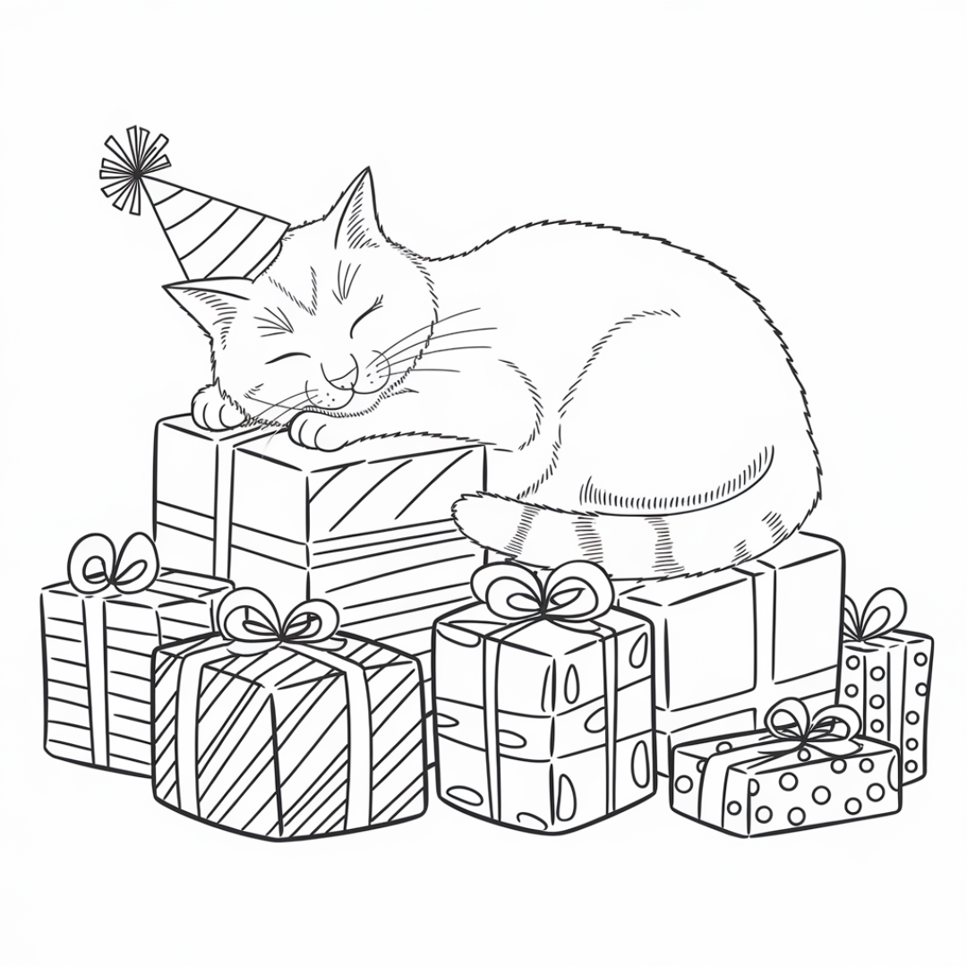 Sleeping_Birthday_Cat