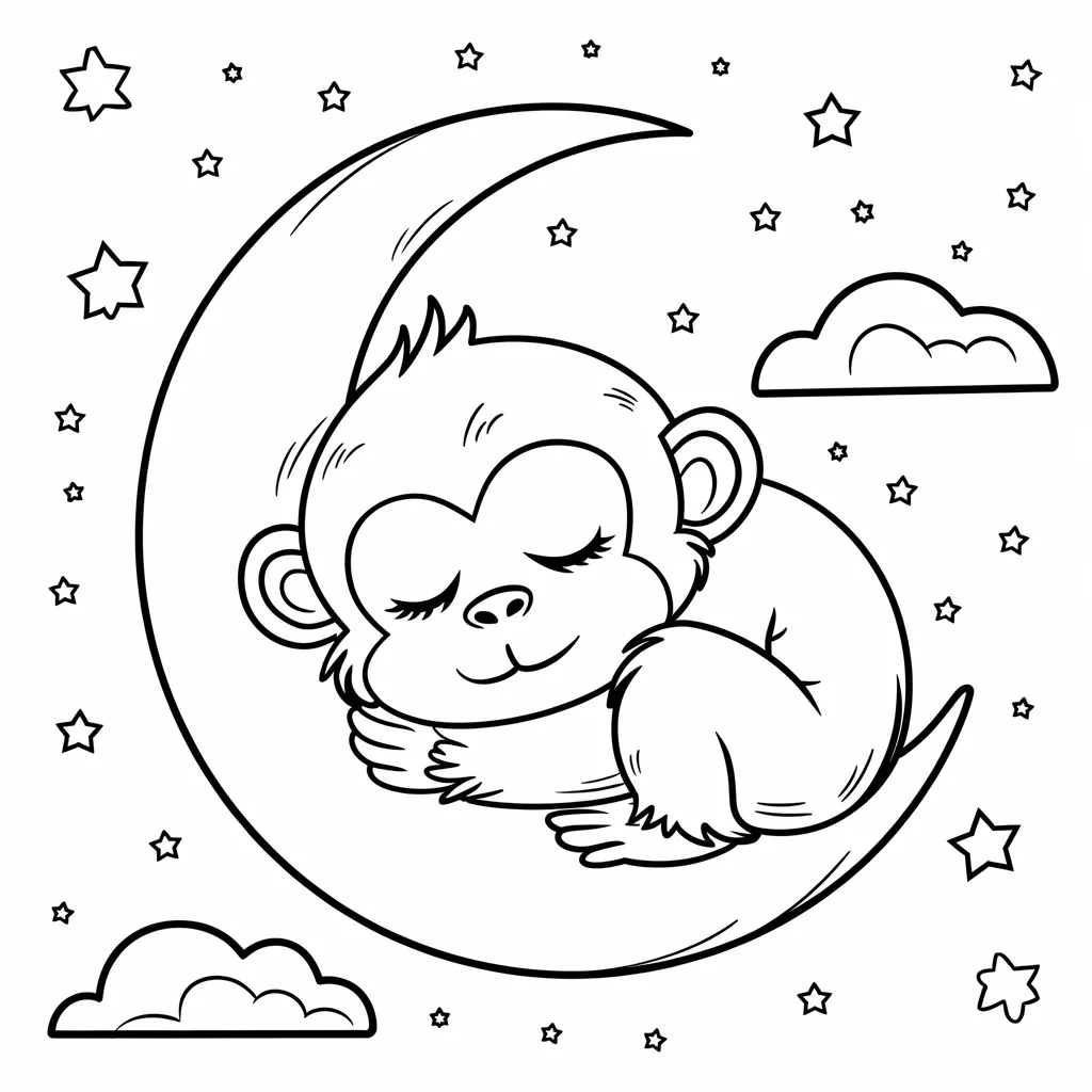 Sleeping_Monkey_on_a_Crescent_Moon